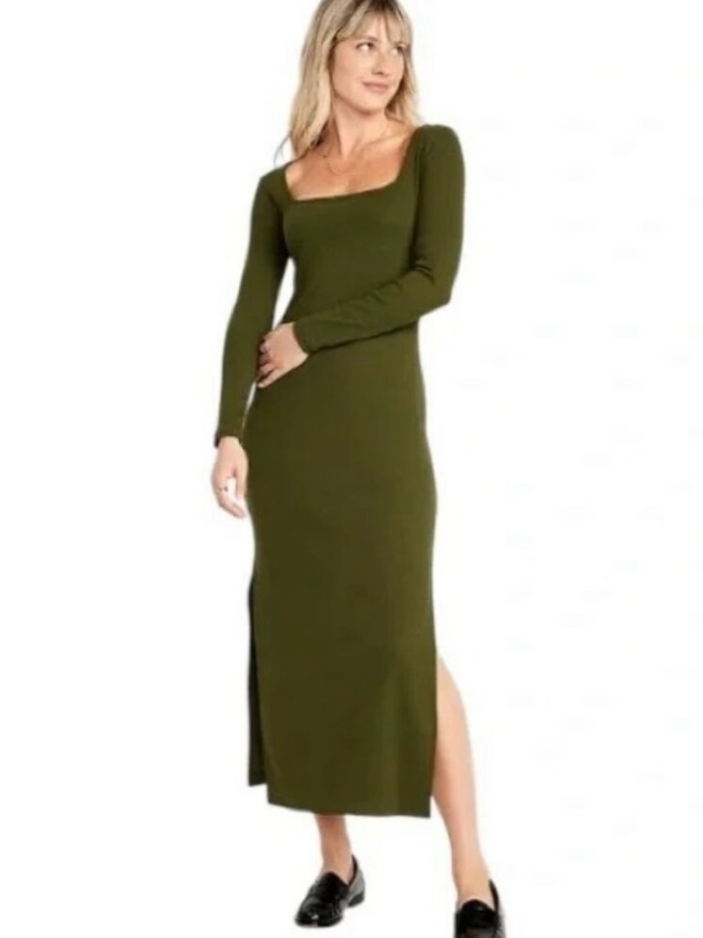 Green Fitted Maxi Dress Size Medium